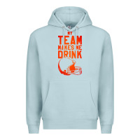 Blue Mist my team makes me drink Premium Hoodie - artisFamous