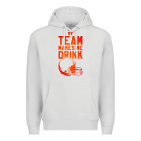 Dove Grey my team makes me drink Premium Hoodie - artisFamous