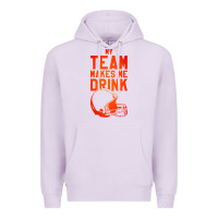 Lilac my team makes me drink Premium Hoodie - artisFamous