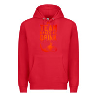 Red my team makes me drink Premium Hoodie - artisFamous