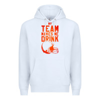 White my team makes me drink Premium Hoodie - artisFamous