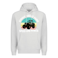 Dove Grey diddly squat farm speed and power Premium Hoodie - artisFamous