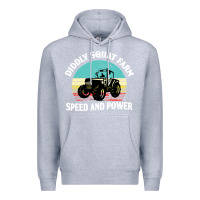 Heather Grey diddly squat farm speed and power Premium Hoodie - artisFamous