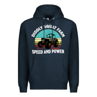 Navy diddly squat farm speed and power Premium Hoodie - artisFamous