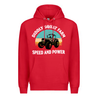 Red diddly squat farm speed and power Premium Hoodie - artisFamous