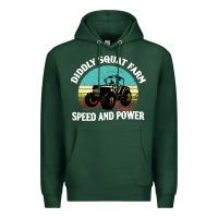 Sports Green diddly squat farm speed and power Premium Hoodie - artisFamous