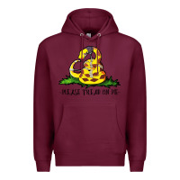 Burgundy please tread on me Premium Hoodie - artisFamous