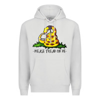 Dove Grey please tread on me Premium Hoodie - artisFamous