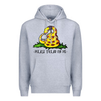 Heather Grey please tread on me Premium Hoodie - artisFamous