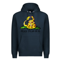 Navy please tread on me Premium Hoodie - artisFamous