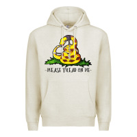 Oatmeal Heather please tread on me Premium Hoodie - artisFamous