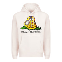 Pale Pink please tread on me Premium Hoodie - artisFamous