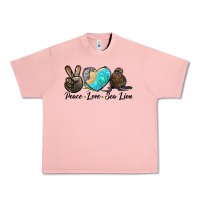 Salmon Peace Love Sea Lion Urban Heavy Tee - LillyAllenDesigns