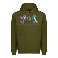 Army Green ozzy loves bats Premium Hoodie - artisFamous
