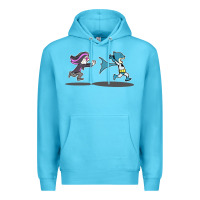 Ocean Blue ozzy loves bats Premium Hoodie - artisFamous