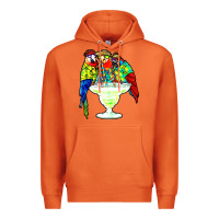 Carrot parrots drinking margarita hawaiian Premium Hoodie - artisFamous