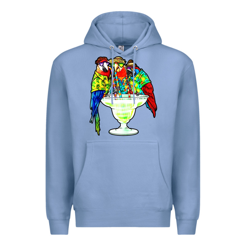 Parrots Drinking Margarita Hawaiian Premium Hoodie by artisFamous | Teevron