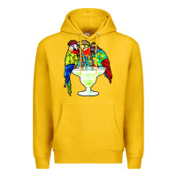 Lemon parrots drinking margarita hawaiian Premium Hoodie - artisFamous