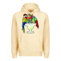 Pina Colada parrots drinking margarita hawaiian Premium Hoodie - artisFamous