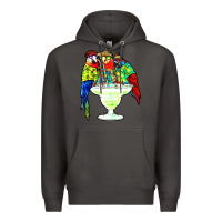 Smoke parrots drinking margarita hawaiian Premium Hoodie - artisFamous