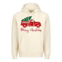 Sandshell vintage red truck with christmas Premium Hoodie - artisFamous