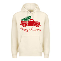 Tofu vintage red truck with christmas Premium Hoodie - artisFamous