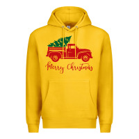 Lemon vintage red truck with christmas Premium Hoodie - artisFamous