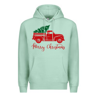 Seafoam vintage red truck with christmas Premium Hoodie - artisFamous