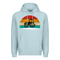 Blue Mist vintage tractor Premium Hoodie - artisFamous