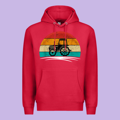 Vintage Tractor Premium Hoodie Designed By Artisfamous