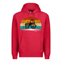 Cardinal vintage tractor Premium Hoodie - artisFamous