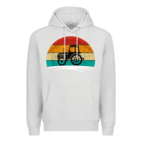 Dove Grey vintage tractor Premium Hoodie - artisFamous