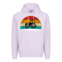 Lilac vintage tractor Premium Hoodie - artisFamous