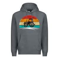 Rock vintage tractor Premium Hoodie - artisFamous