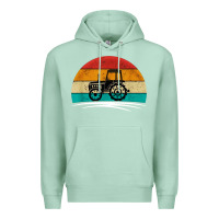 Seafoam vintage tractor Premium Hoodie - artisFamous