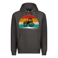 Smoke vintage tractor Premium Hoodie - artisFamous