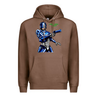 Chestnut 8bit robocop Premium Hoodie - artisFamous