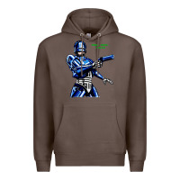 Coffee 8bit robocop Premium Hoodie - artisFamous