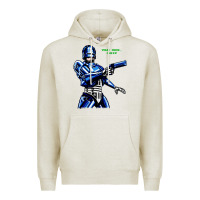 Oatmeal Heather 8bit robocop Premium Hoodie - artisFamous