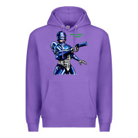 Purple 8bit robocop Premium Hoodie - artisFamous
