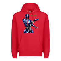 Red 8bit robocop Premium Hoodie - artisFamous