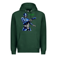 Sports Green 8bit robocop Premium Hoodie - artisFamous