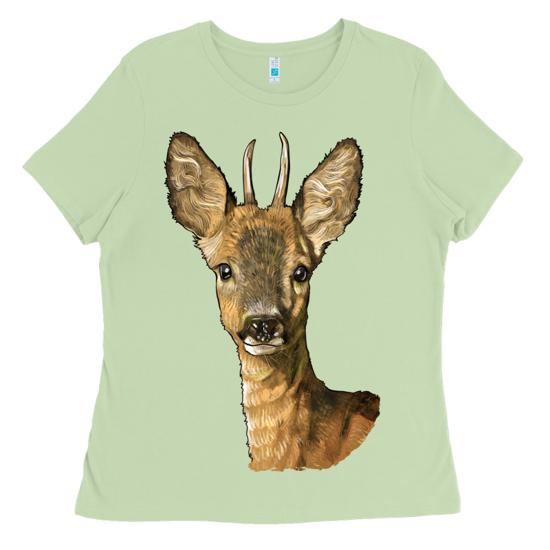 Red Brocket Deer Head Ladies Tee by LillyAllenDesigns | Teevron