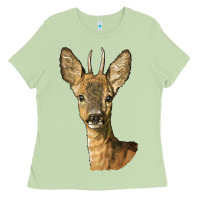 Matcha Red brocket Deer Head Ladies Tee - LillyAllenDesigns
