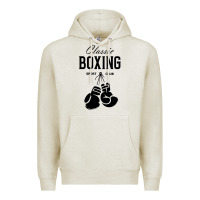 Oatmeal Heather boxing gym classic Premium Hoodie - artisFamous