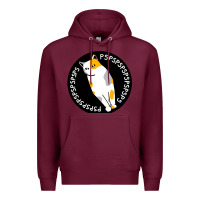 Burgundy calico cat Premium Hoodie - artisFamous