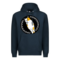 Navy calico cat Premium Hoodie - artisFamous