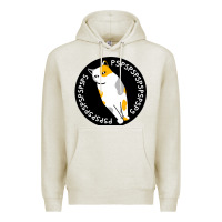 Oatmeal Heather calico cat Premium Hoodie - artisFamous