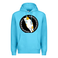 Ocean Blue calico cat Premium Hoodie - artisFamous