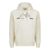 Oatmeal Heather pittsburgh skyline city Premium Hoodie - artisFamous